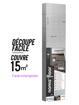 Sous couche anti humidité et anti bruit pour parquet massif et stratifié (1,2m*12,5m=15m2)