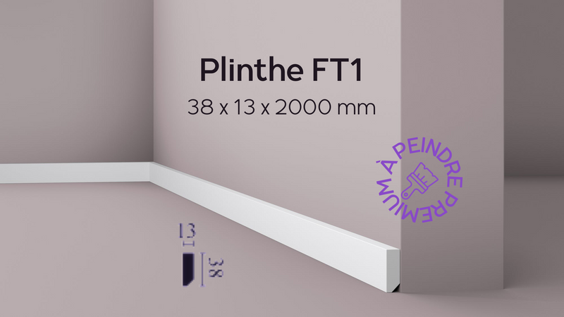 Plinthe FT1 à peindre polymère - 2 mètres