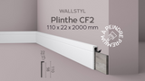 Surplinthe CF2 WALLSTYL® - 110 x 22 x 2000 mm