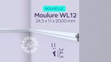 MOULURE WL12 WALLSTYL® -  24,5 x 11 x 2000 mm