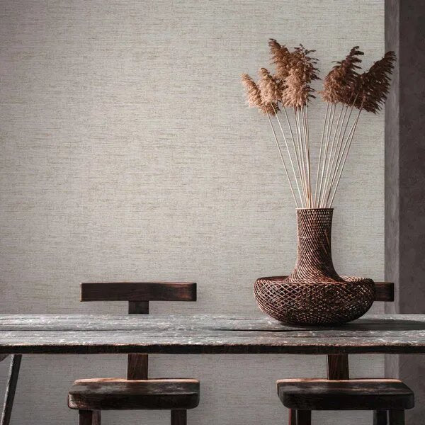 Plain Textile Wallpaper by LW -Ref: 378572-